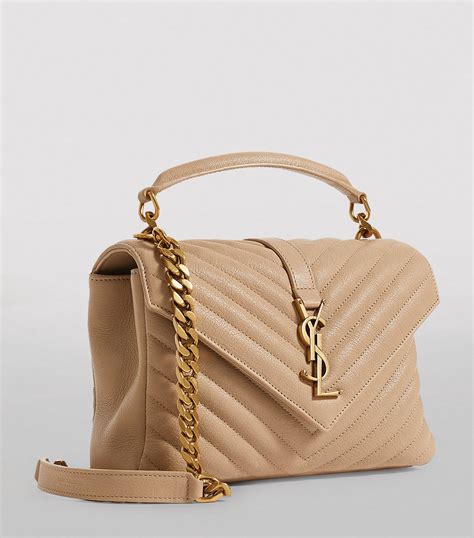 ysl saint laurent medium college bag|ysl college bag medium beige.